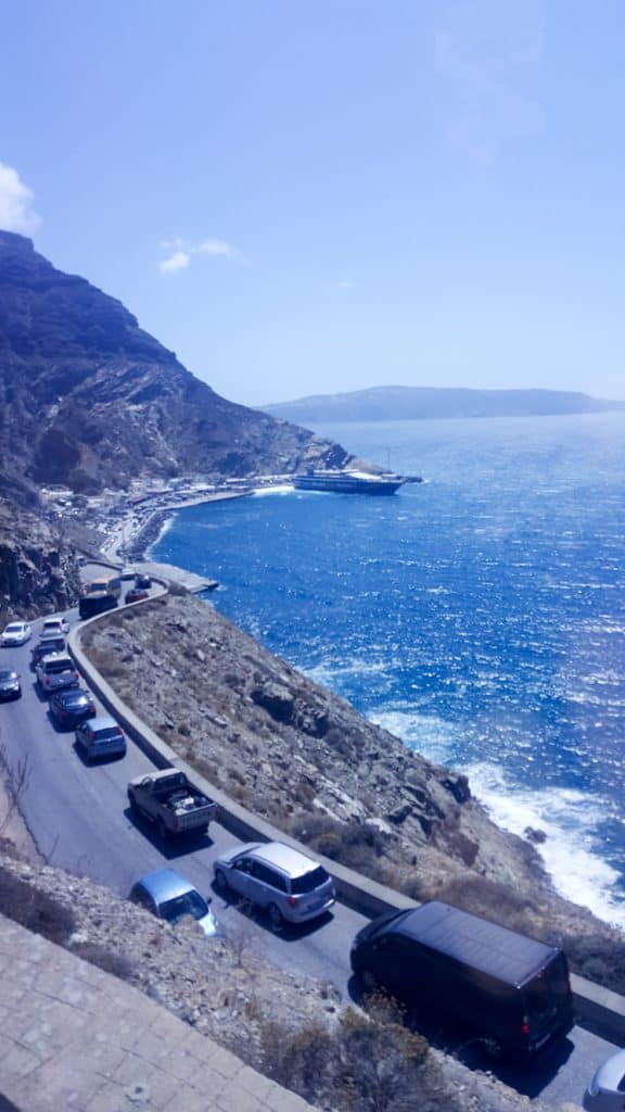 Road to Athinios Harbour