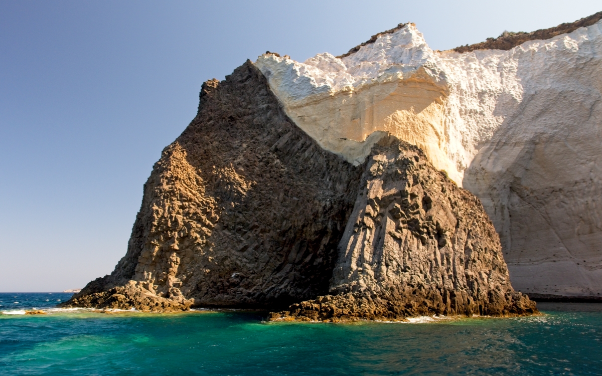 Volcanic rock formation on Milos