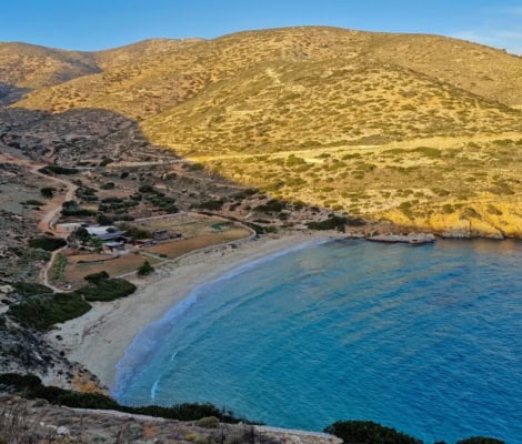 Kedros Beach Donousa late afternoon