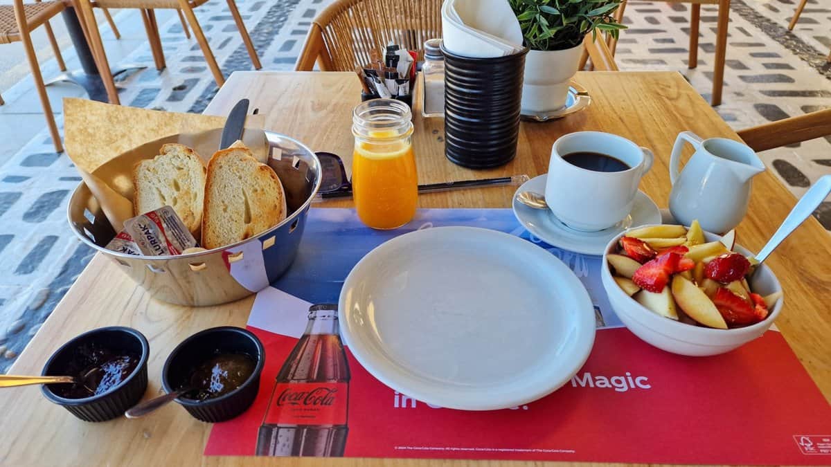 Tasty breakfast at Cafe Lotto, Naxos Town, Naxos