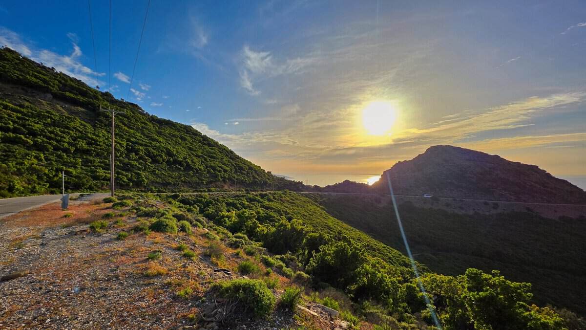 Ikaria Landscape at Sunset