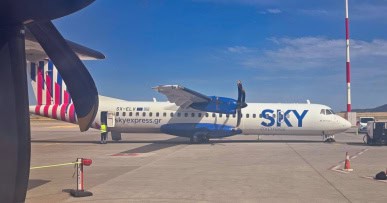 Sky Express Plane at Athens Airport